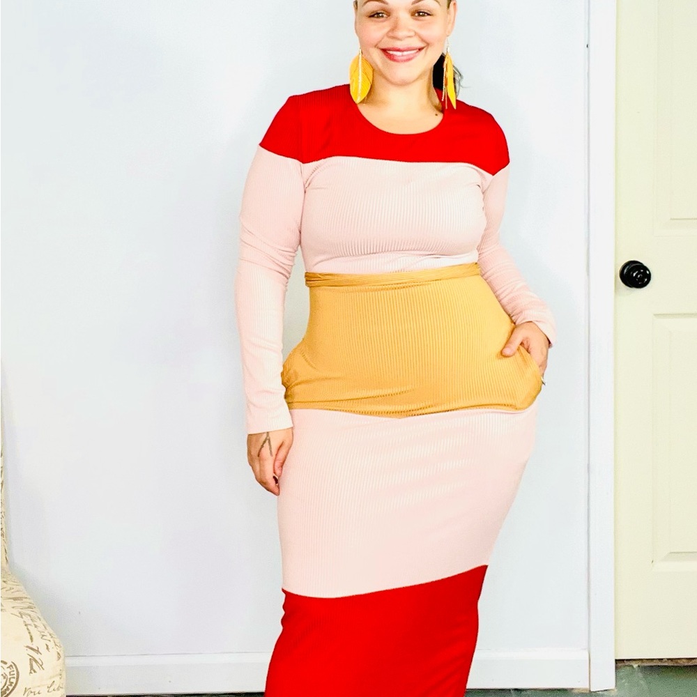 Lovely Long Sleeve Pocket Dress: XL - Picture 6 of 6